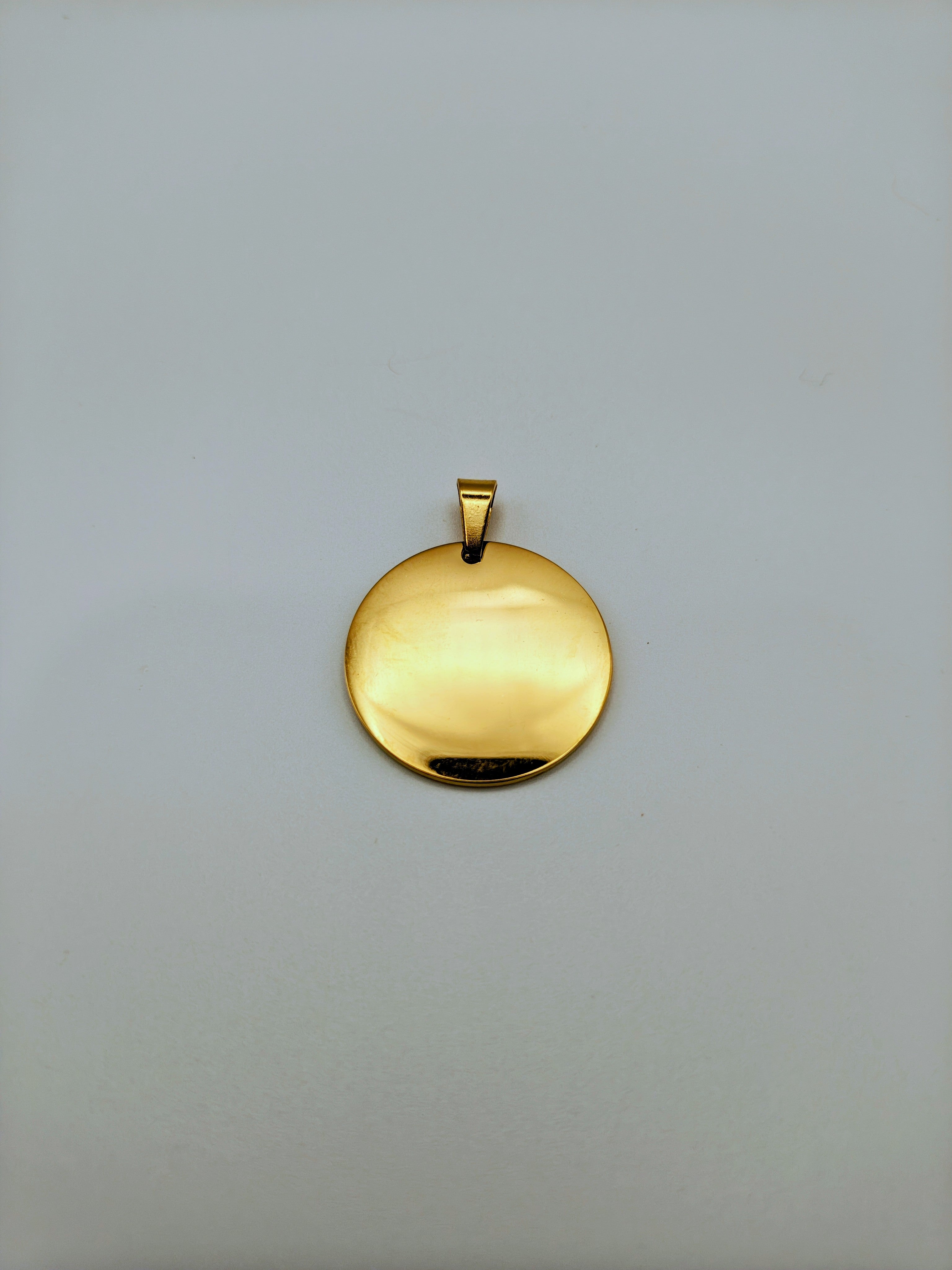 Custom Engraved Stainless Steel Dog Collar – Gold Chain and Tag