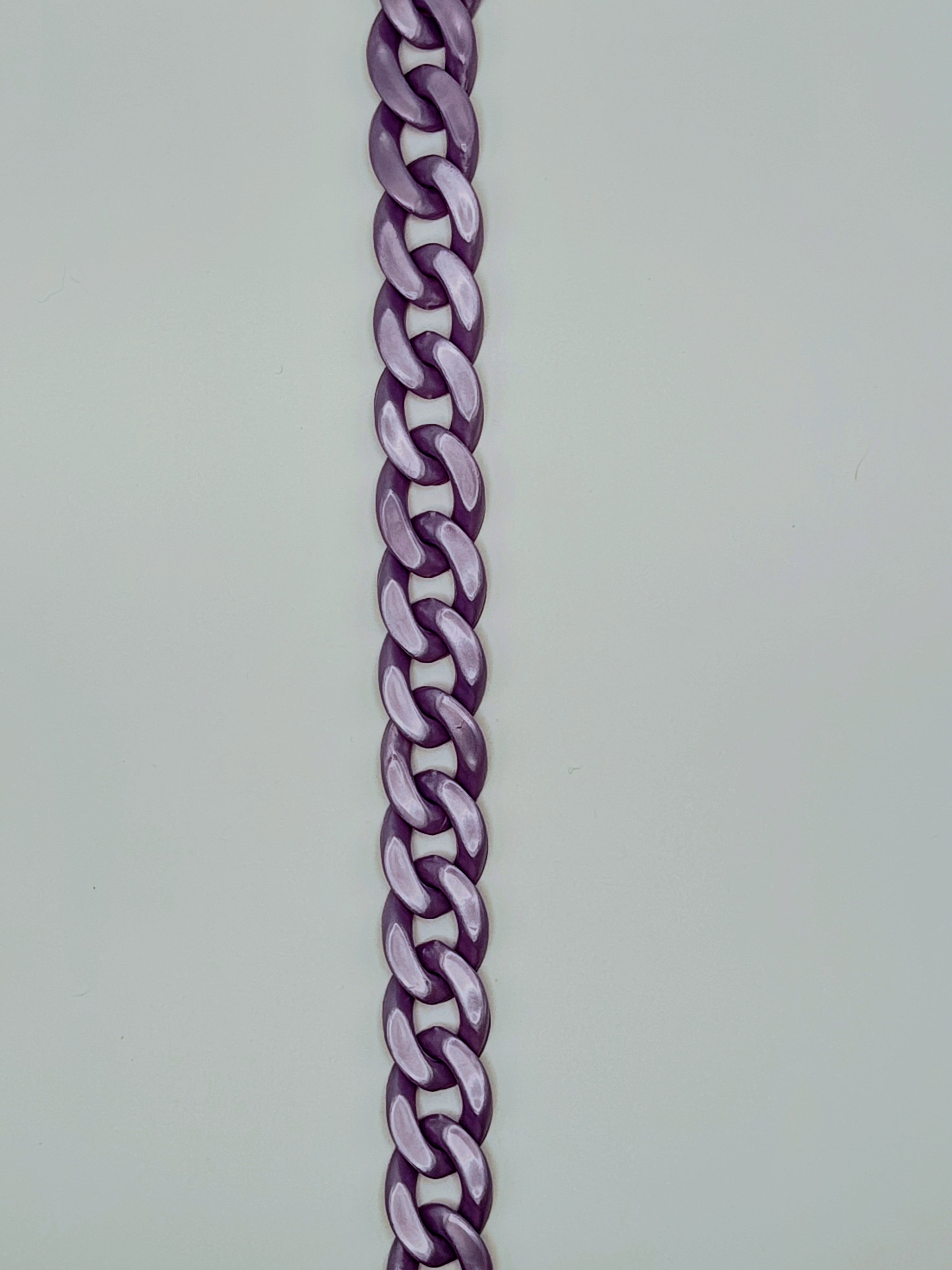 Custom Engraved Lightweight Chain Dog Collar – Colorful Style