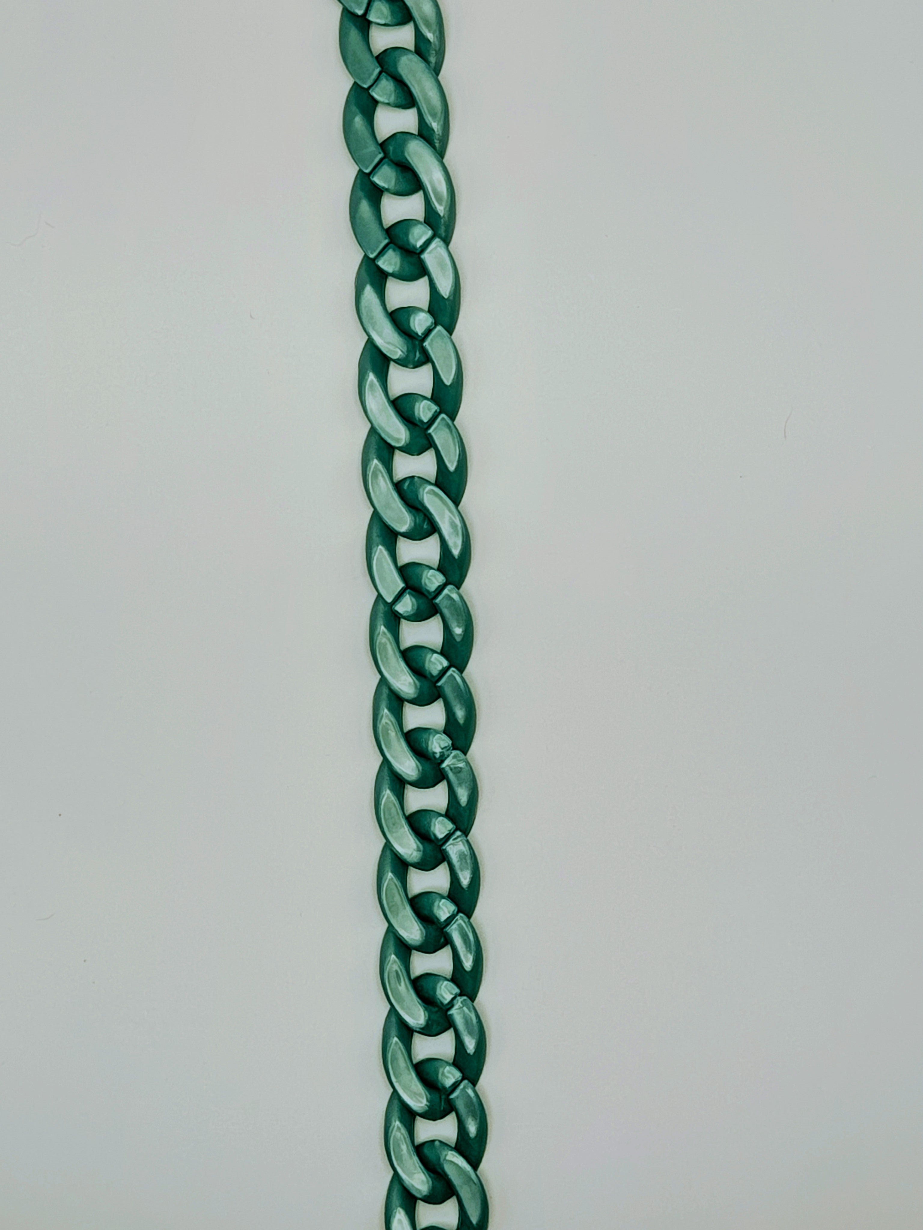 Custom Engraved Lightweight Chain Dog Collar – Colorful Style