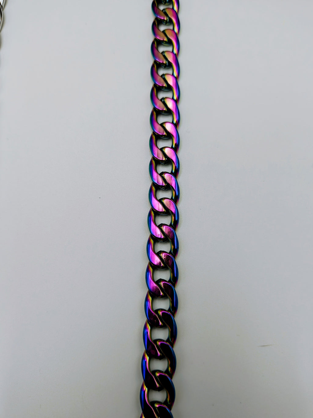 Custom Engraved Stainless Steel Pet Collar – Multicolor Chain and Tag