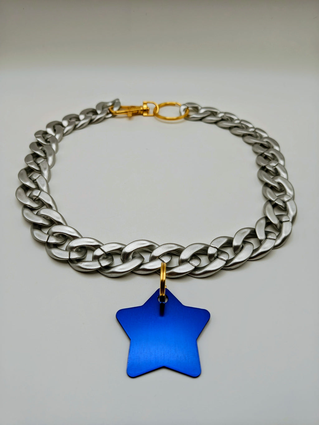 Custom Engraved Lightweight Chain Pet Collar – Colorful Style