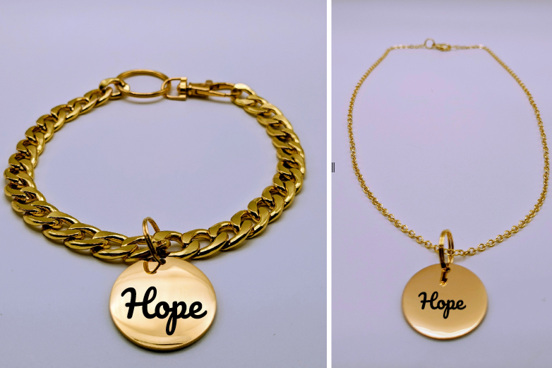 Matching Pet & Owner Jewelry Set 🐾✨ | Personalized Engraved Necklace + Collar Tag