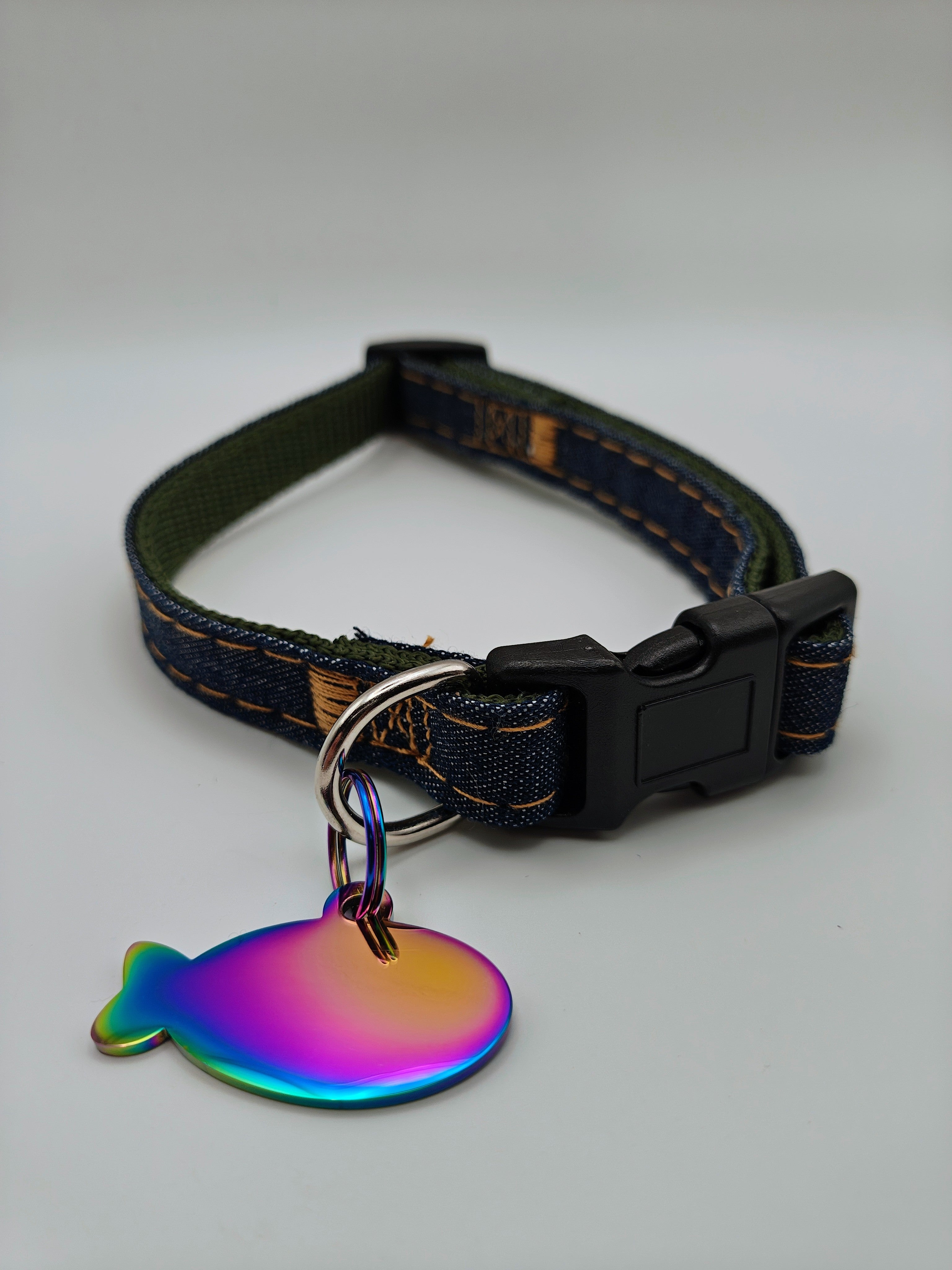 Classic Engraved Denim Pet Collar 👖🐾