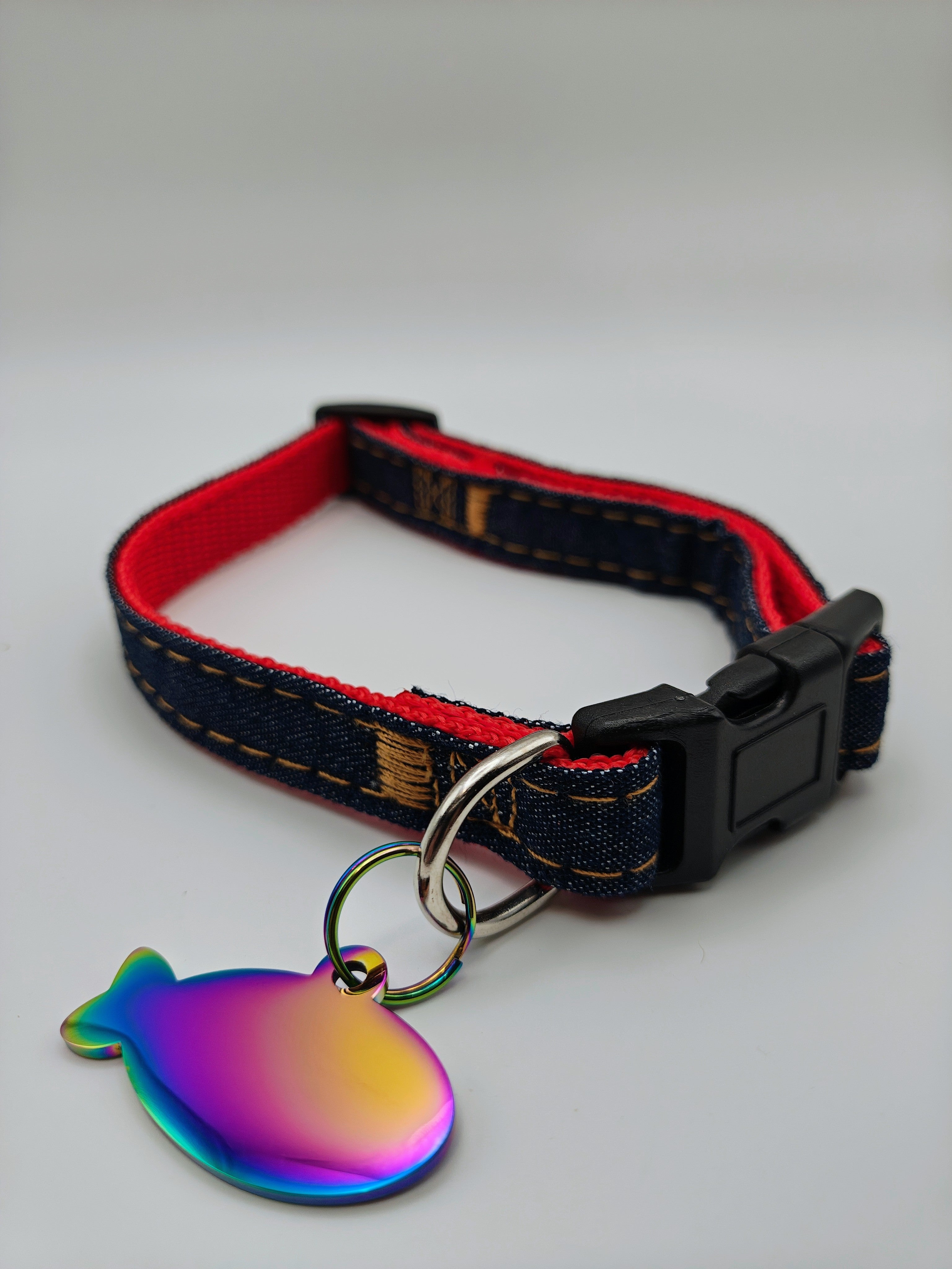 Classic Engraved Denim Pet Collar 👖🐾