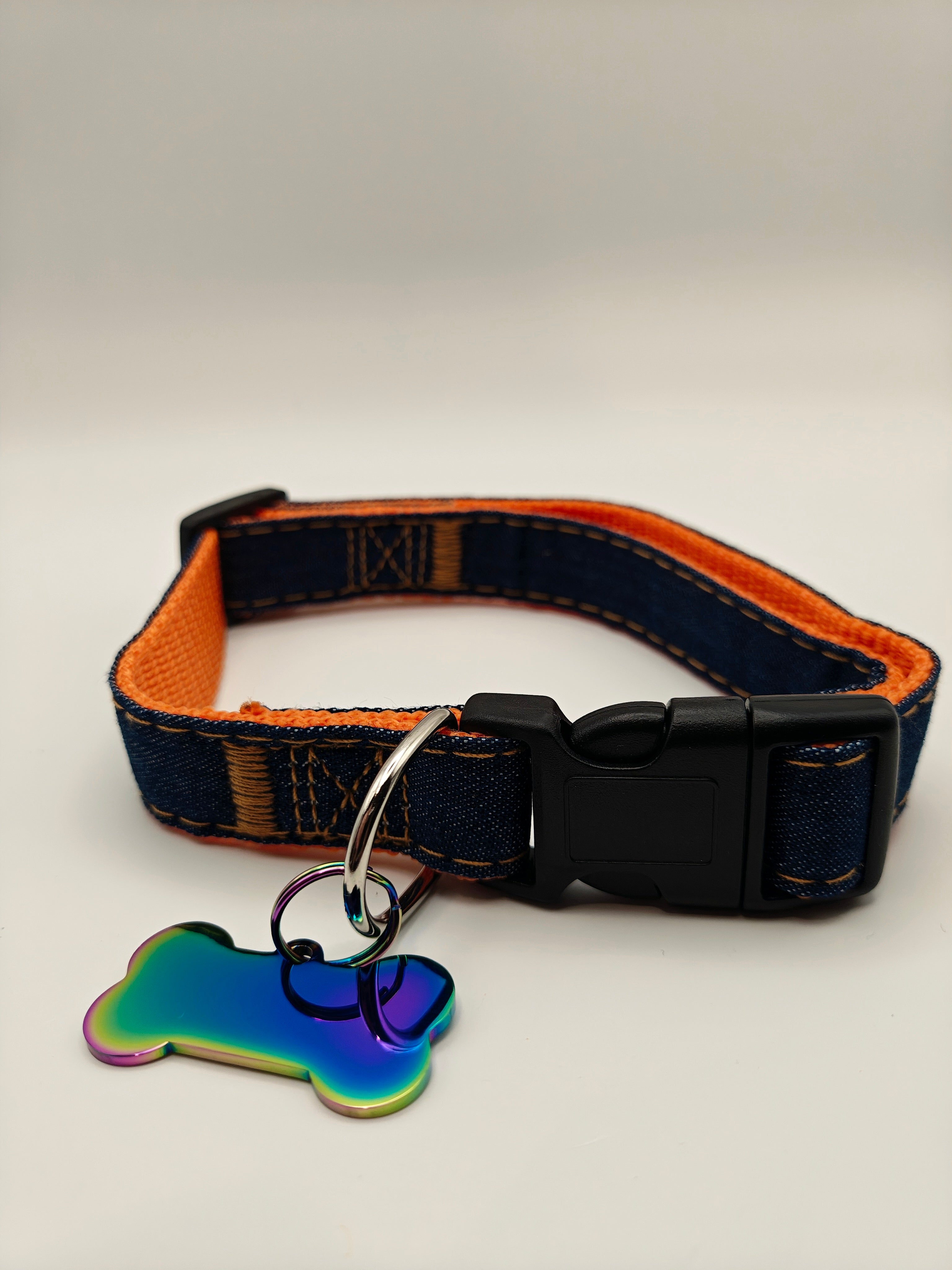 Classic Engraved Denim Pet Collar 👖🐾