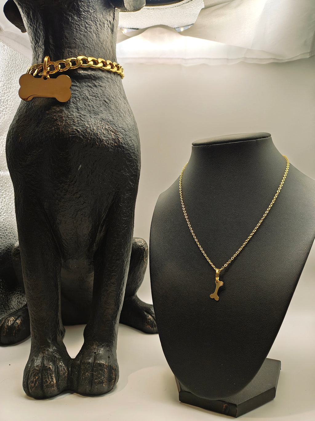 Matching Pet & Owner Jewelry Set 🐾✨ | Personalized Engraved Necklace + Collar Tag